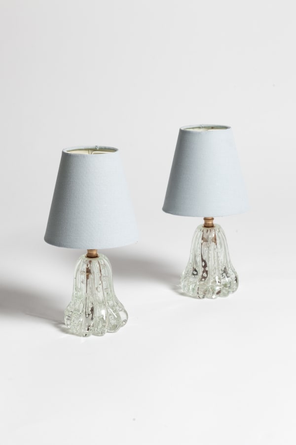 Pair of Murano Glass Lamps, Circa 1950