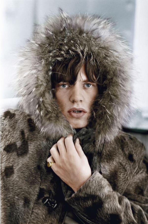 Terry O'Neill, Mick Jagger with Fur Parka RS010 color, 1964