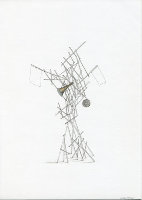 Hiraki Sawa, memoria paralela (horn towere III), 2019
