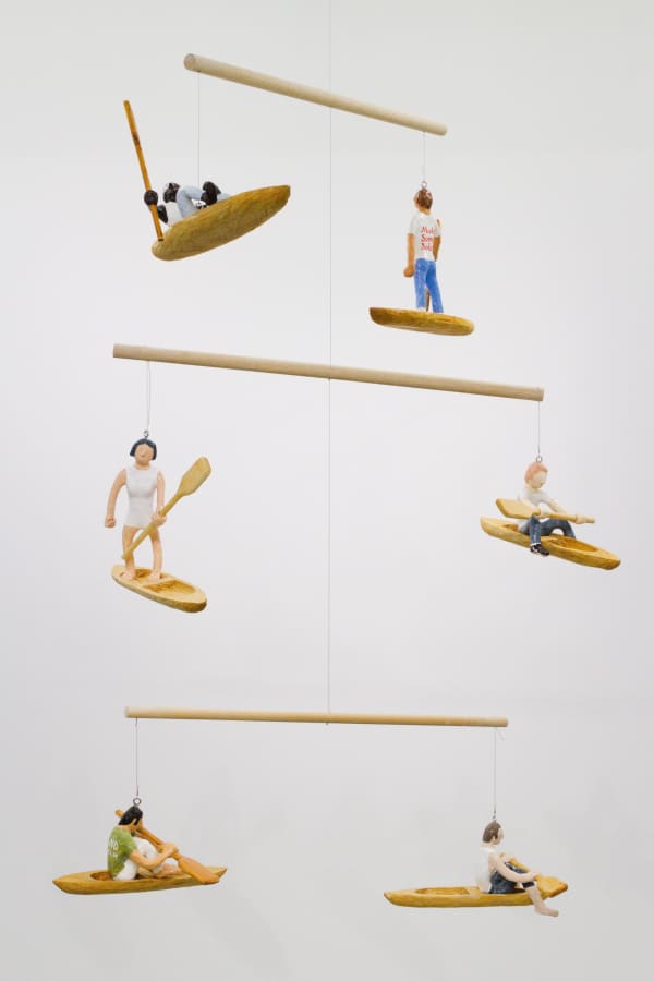 Akira the Hustler Individualist (Make some noise), 2020 Wood, stone modeling clay, acrylic gouache Dimension variable