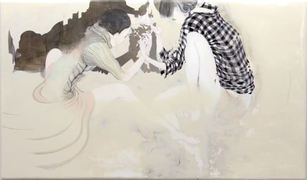 Tomoko Kashiki Shadow Play, 2009 Acrylic, cotton, wooden panel 102x173cm