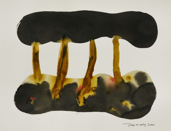 Zai Kuning Prodigal Pagan Hymn (Nijyu-san), 2021 Batik dye, ink, turmeric and chilli powder on paper 57 x 75 cm