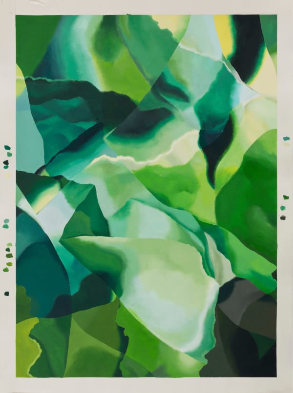 Xu Danqing Green 2, 2020 Acrylic paint on watercolor paper 76 x 56 cm