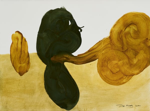 Zai Kuning Prodigal Pagan Hymn (Jyu-shi), 2021 Batik dye, turmeric and chilli powder on paper 57.4 x 76.4 cm