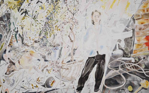 Chris Huen Sin-Kan MuiMui and Haze, 2020 Oil on canvas 200 x 320 cm