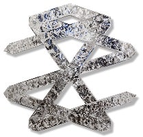 Monir Shahroudy Farmanfarmaian Nonagon, 2008 Mirror, plaster, wood Within the diameter of a 100 cm circle edition of 3