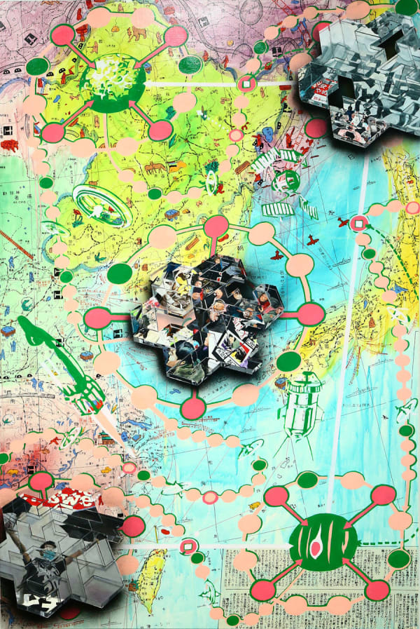 Nobuaki Takekawa Heptiamond of East Asia, 2016 Acrylic on canvas 194 x 130.3