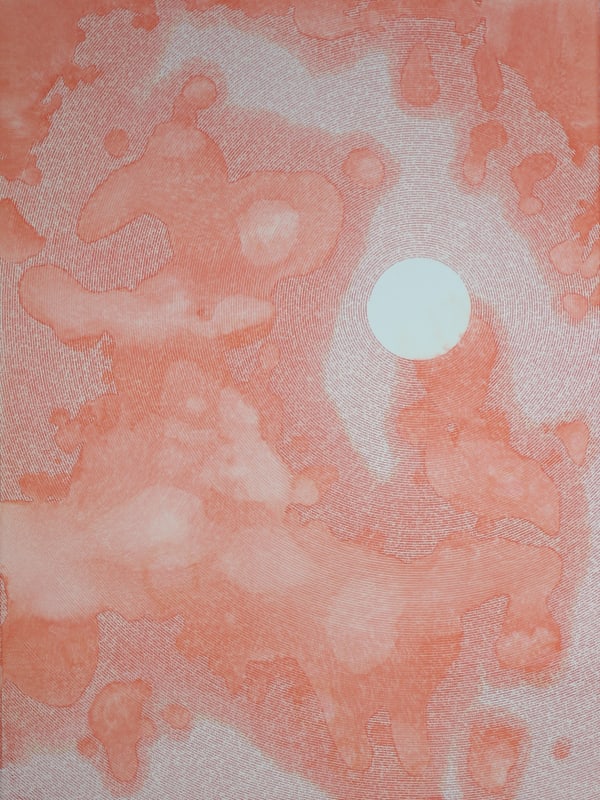 Tsuyoshi Hisakado crossfades #4 / world v (dusk), 2020 Silkscreen, ink on paper 76.5 x 56 cm