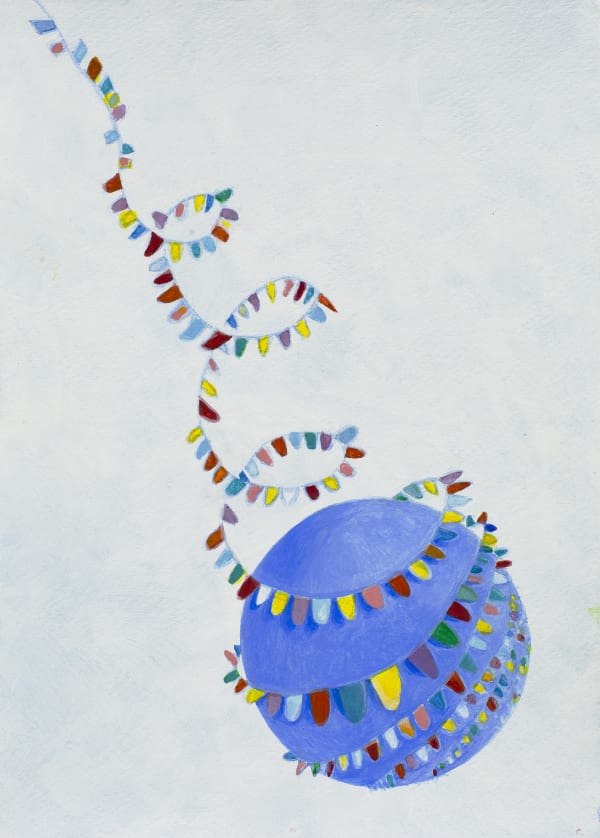 BuBu de la Madeleine SPHERE #002, 2022 Acrylic, pastel and coloured pencil on paper 27.8 x 19.6 cm