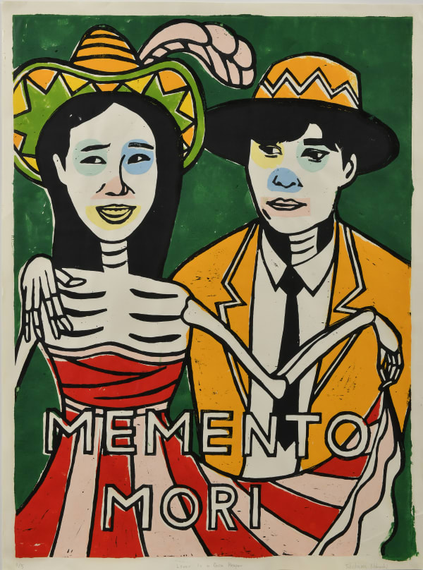 Nobuaki Takekawa Lover is a Grim Reaper, 2020 Woodblock print on paper 130 x 97 cm Edition of 5