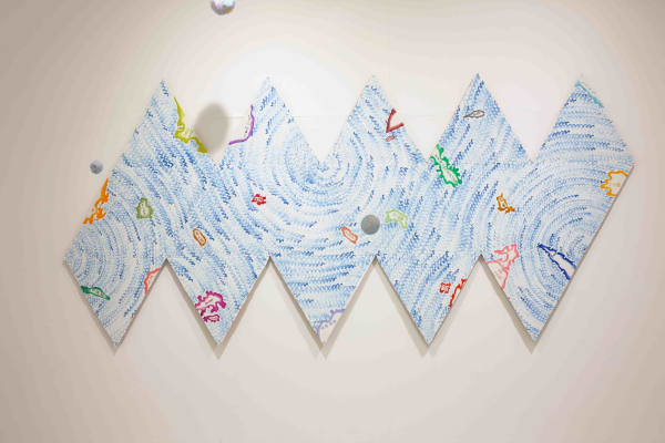 Nobuaki Takekawa Peregrine developed map, 2010 Oil on canvas 130 x 281 cm