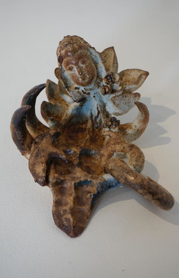 Soe Yu Nwe Guanyin: an Organ, 2024 Slip, wood fired, cone 10 11.5 x 15 x 19 cm