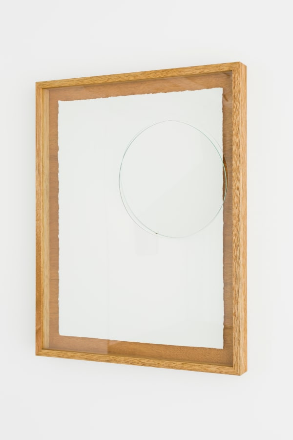 Tsuyoshi Hisakado Untitled (self-portrait #3), 2022 Acrylic board, brass, varnish, lauan wood 62 x 48 x 4.8 cm