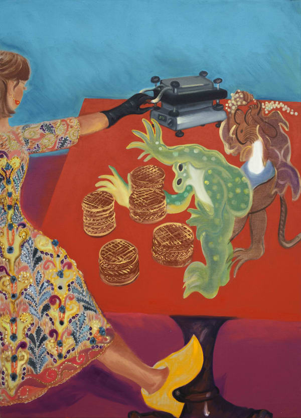Maria Farrar Stroopwafels, 2019 Oil on linen 180 x 130 cm