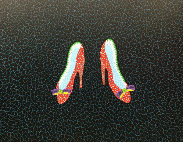 Yayoi Kusama SHOES, 2014 acrylic on canvas 112 x 145.5 cm