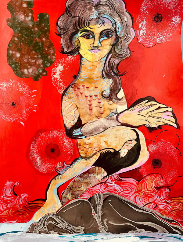 Rina Banerjee, Secret Perch was this perfect girl, mysterious and waiting for New World real with fern and freedom fins and friends., 2024