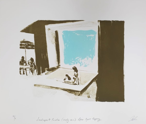 Hilmi Johandi Landscapes & Paradise Study no.2 (after Hyatt Regency), 2019 Lithograph on paper [2 colours, 2 runs] 27 x 35 cm (print size) / 41.7 x 48.3 cm (paper size) Edition of 4 plus 1 artist's proof