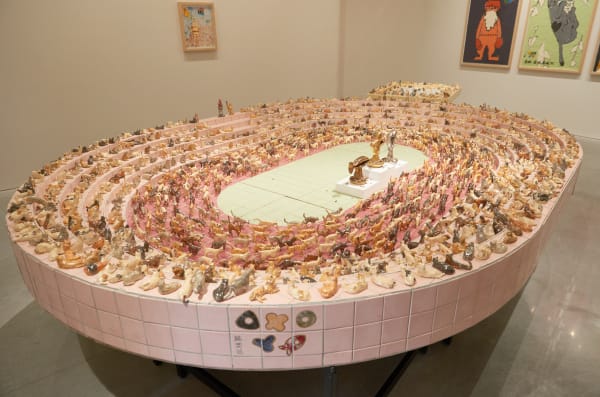 Nobuaki Takekawa Cat Olympics: Opening Ceremony, 2017 Ceramic, wood, metal, ceramic tile H95 x 421.3 x 302 cm