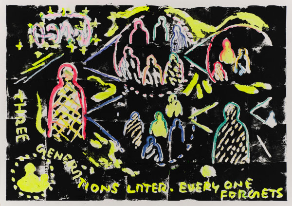 Masanori Handa Phantom - Three Generations Later, Everyone Forgets, 2024 Acrylic, watercolor on paper 26 x 36 cm