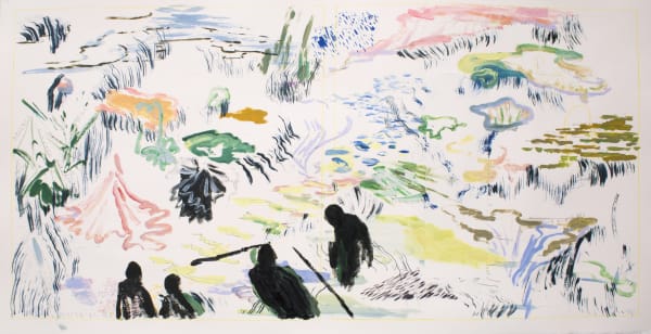 Masanori Handa TOKONO NEWMAN, 2020 Oil on paper 38.4 x 74.6 cm