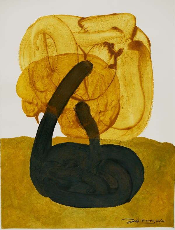 Zai Kuning Prodigal Pagan Hymn (Nijyu) , 2021 Batik dye, ink, turmeric and chilli powder on paper 74.8 x 57.3 cm