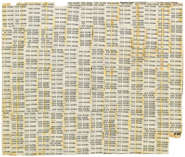 Yayoi Kusama Accumulation of Letters, 1961 ink and printed paper collage on paper 62.5 x 74.3 cm