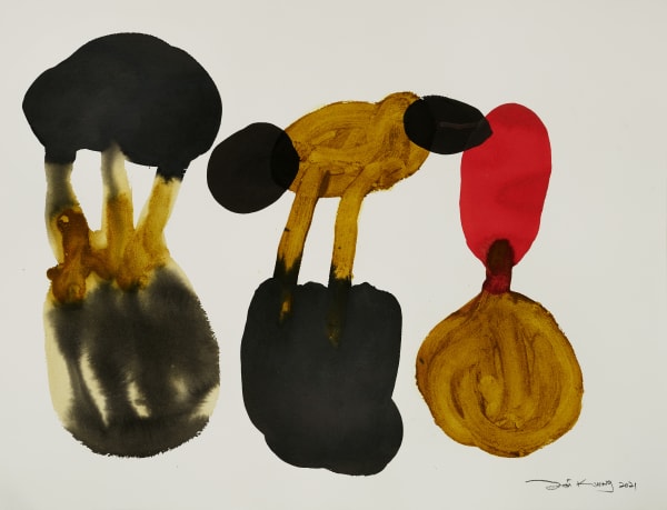 Zai Kuning Prodigal Pagan Hymn (Jyu-shichi) , 2021 Batik dye, ink, turmeric and chilli powder on paper 57.4 x 75 cm