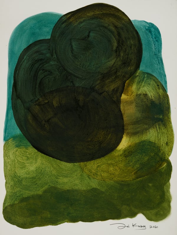 Zai kuning Prodigal Pagan Hymn (Jyu), 2021 Batik dye and ink on paper 76.8 x 57.3 cm