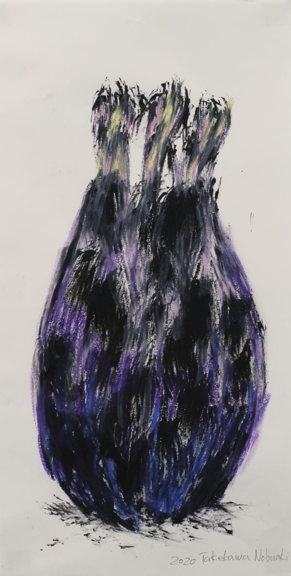 Nobuaki Takekawa Tropical Plant to Be Found #1, 2020 Ink, oil pastel on paper 33.3 x 18 cm