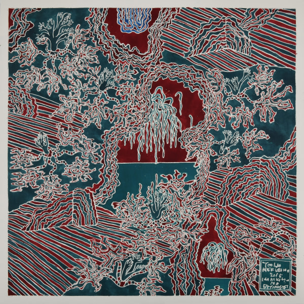 Masanori Handa toononefurino, 2015 Watercolour, oil pastel on paper 77 x 77 cm