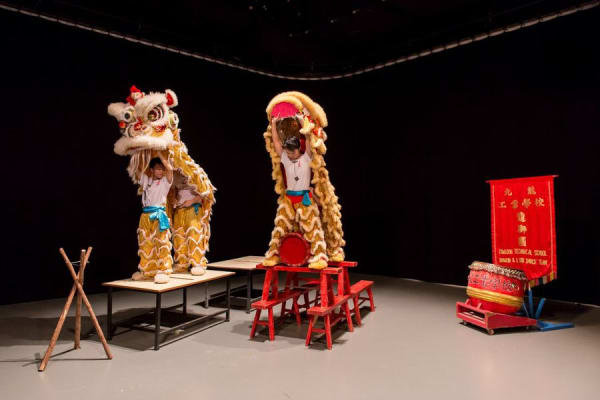 Samson Young Muted Situation #2: Muted Lion Dance, 2014 Single channel video, muted situations display cards 07'21" Edition 1 of 3