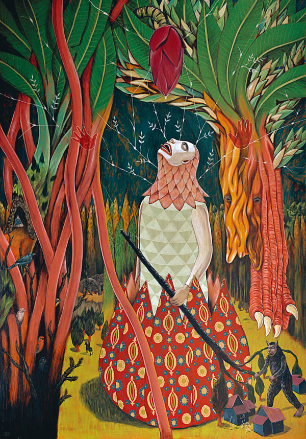 Rodel Tapaya The Enchanted Heart, 2011 Acrylic on canvas 213 x 152.5 cm
