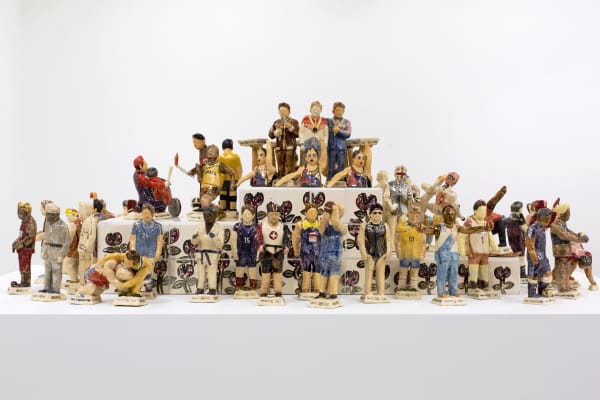 Nobuaki Takekawa Olympia 2020: Festival of the Healthy Dead, 2017-2021 ceramic, tile dimensions variable