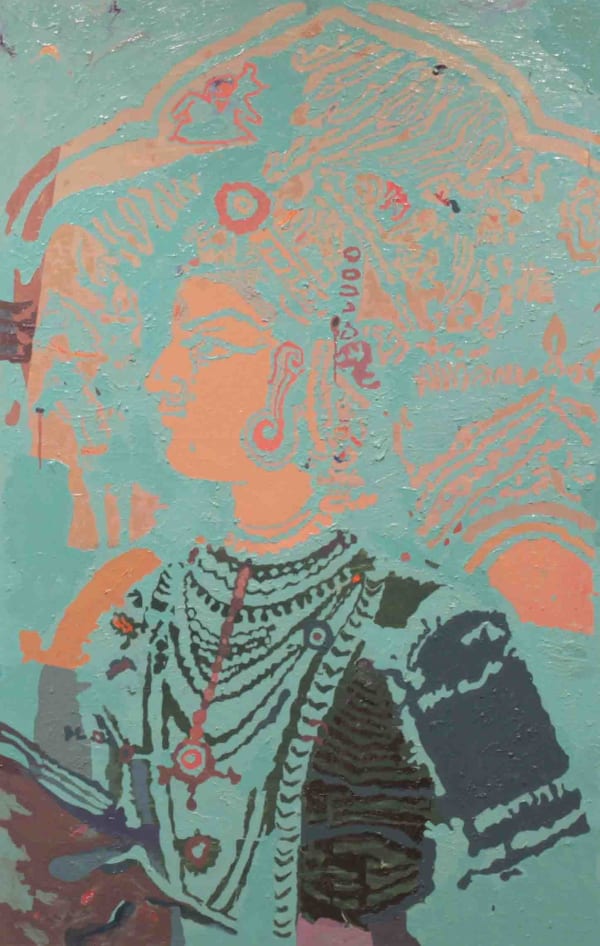 Firoz Mahmud Queen, 2011 Oil on shaped canvas 145.5 x 92 cm