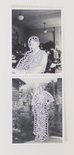 Hiraki Sawa IOTA 22, 2016 White ink pen drawing, Giclée print on Hahnemühle archival paper 9 x 3.5 cm
