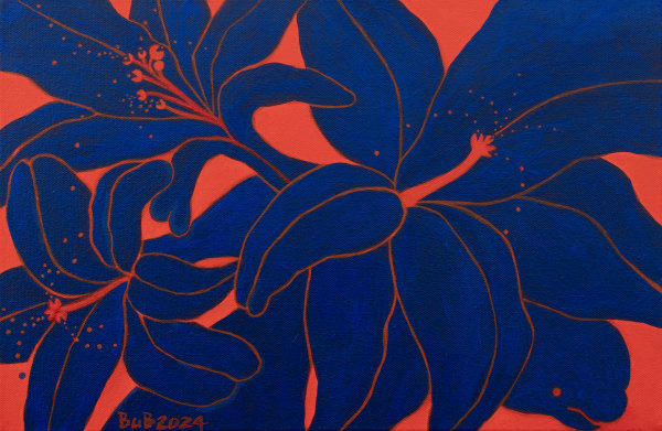 BuBu de la Madeleine POLLEN AND SEEDS_003, 2024 Acrylic on canvas 27.5 x 41.5 cm