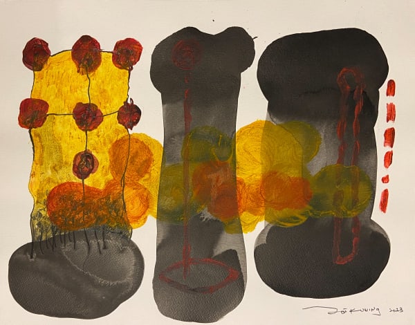 Zai Kuning Brutality of Fact 2, 2023 Batik dye, turmeric, chilli powder, pencil and ink on paper 38.4 x 49 cm