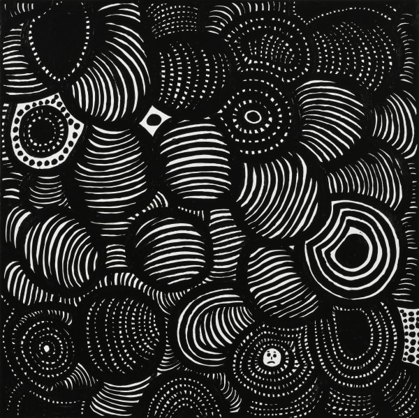 Yayoi Kusama I WANT TO TALK ABOUT EVERYTHING IN THE UNIVERSE, 2020 Acrylic on canvas 100 x 100 cm