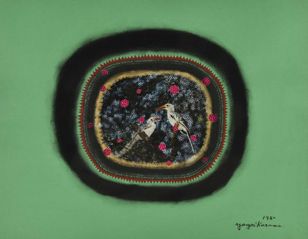 Yayoi Kusama In the Forest, 1980 collage, pastel, gouache, and ink on paper 51.4 x 65.7 cm