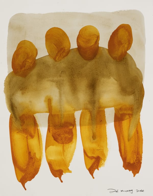 Zai Kuning Prodigal Pagan Hymn (Nijyu-shichi), 2021 Batik dye, turmeric and chilli powder on paper 72 x 57.2 cm