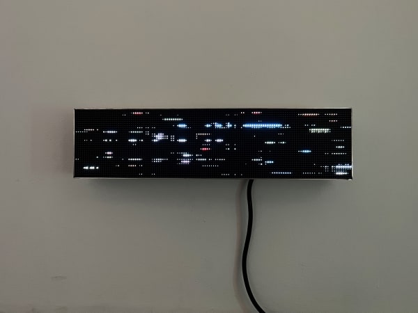 Chen Wei Trouble Garden: Gentle Wind, 2024 LED light board, stainless 51.8 x 10.8 x H13.3 cm