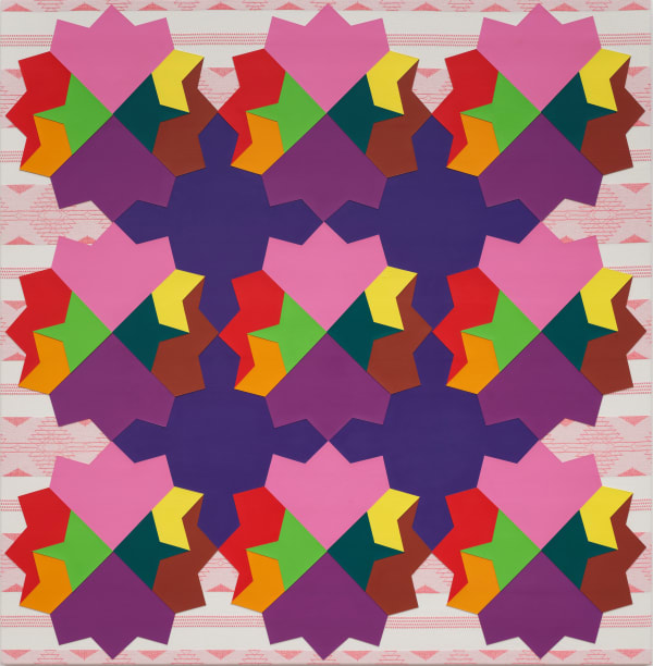 Zhao Yao A Painting of Thought I-483, 2024 - 2025 Acrylic on found fabric 180 x 176 cm