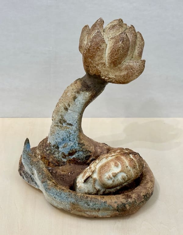 Soe Yu Nwe Snake Flower Tree, 2024 Slip, wood fired, cone 10 18 x 15 x 16 cm
