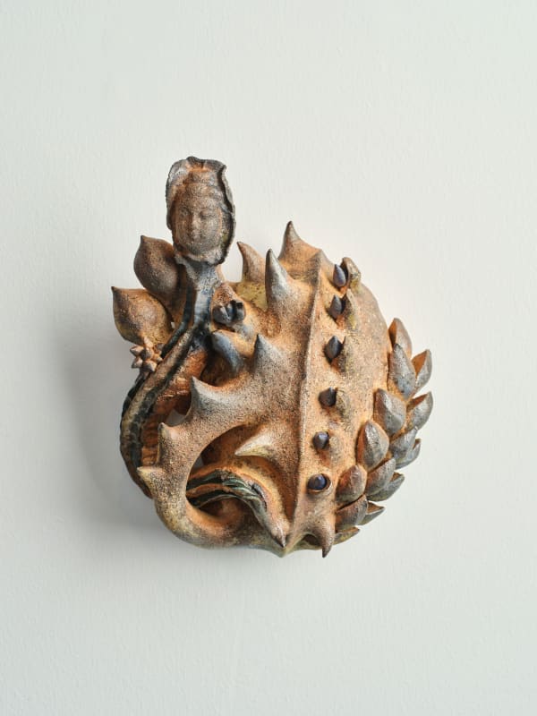 Soe Yu Nwe Snake Fruit #2, 2025 Woodfired ceramics, epoxy 23.5 x 18 x 11 cm
