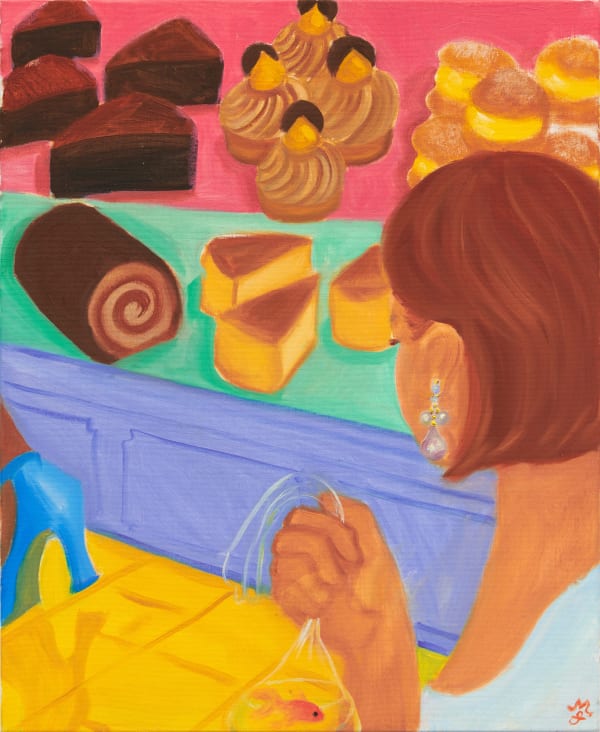 Maria Farrar Choux cream, 2021 Oil on linen 55 x 45 cm