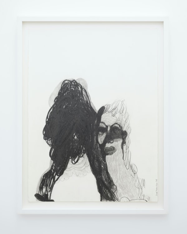 Trude Viken, Black and White Drawing, Double Portrait 1, 2018