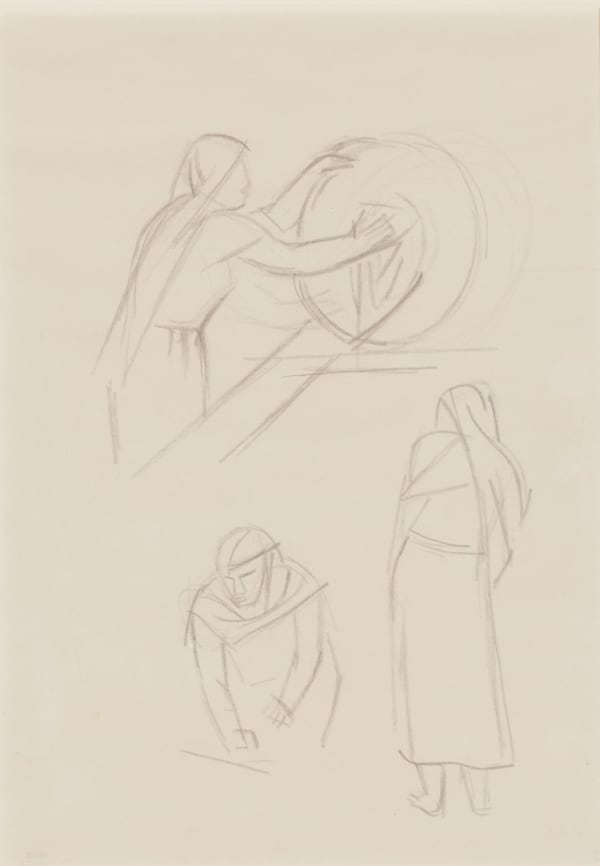 Andrew Dasburg, Women Working (sketches), d. 1935