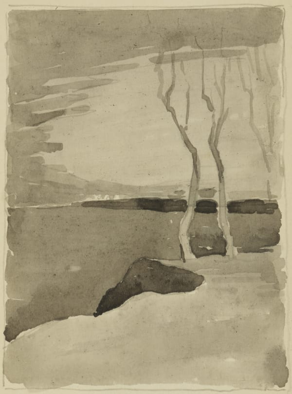 William Penhallow Henderson, Lake Michigan In Winter, Lake Bluff, d. 1913