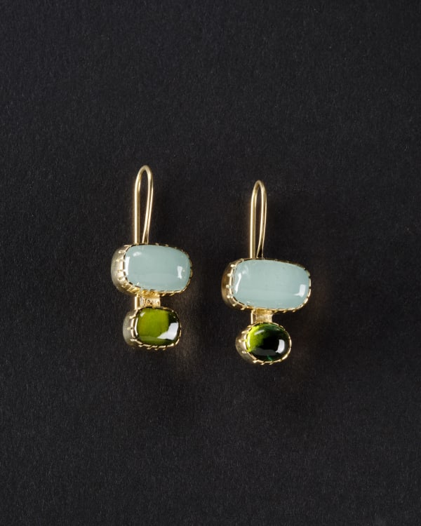 Yazzie Johnson and Gail Bird Earrings, d. 2025 1/2 h x 7/8 w inches (each)