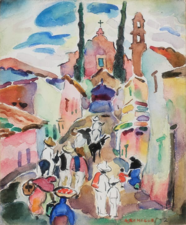 Alice Schille - Indian Church at Cuernavaca, Mexico, d. 1923